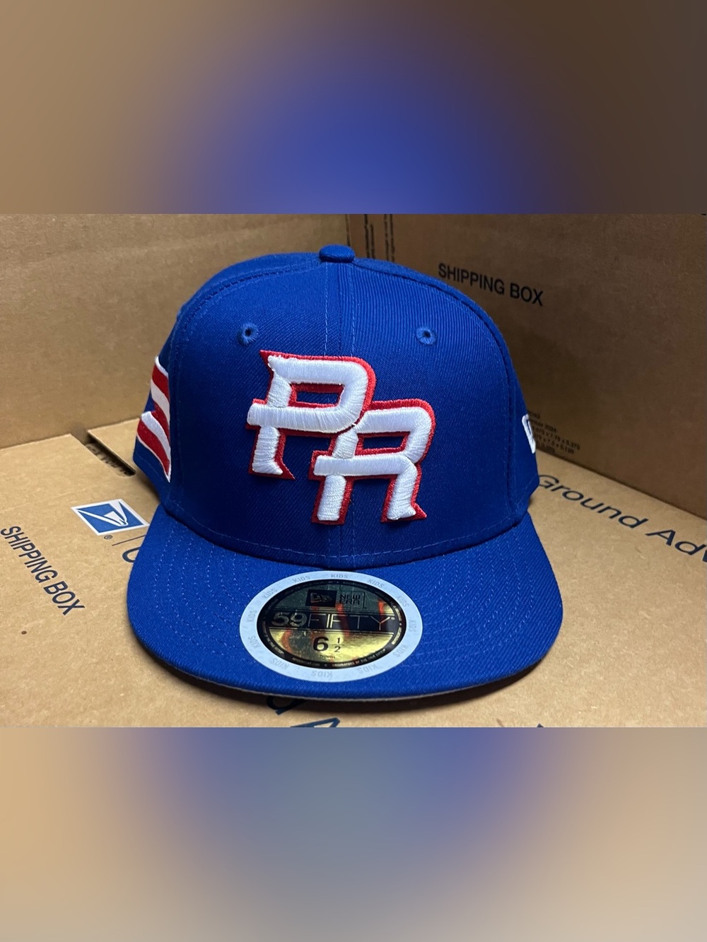New Era 59FIFTY WBC Puerto Rico 🇵🇷 Blue Youth Fitted Baseball Hat Size 6 1/2
